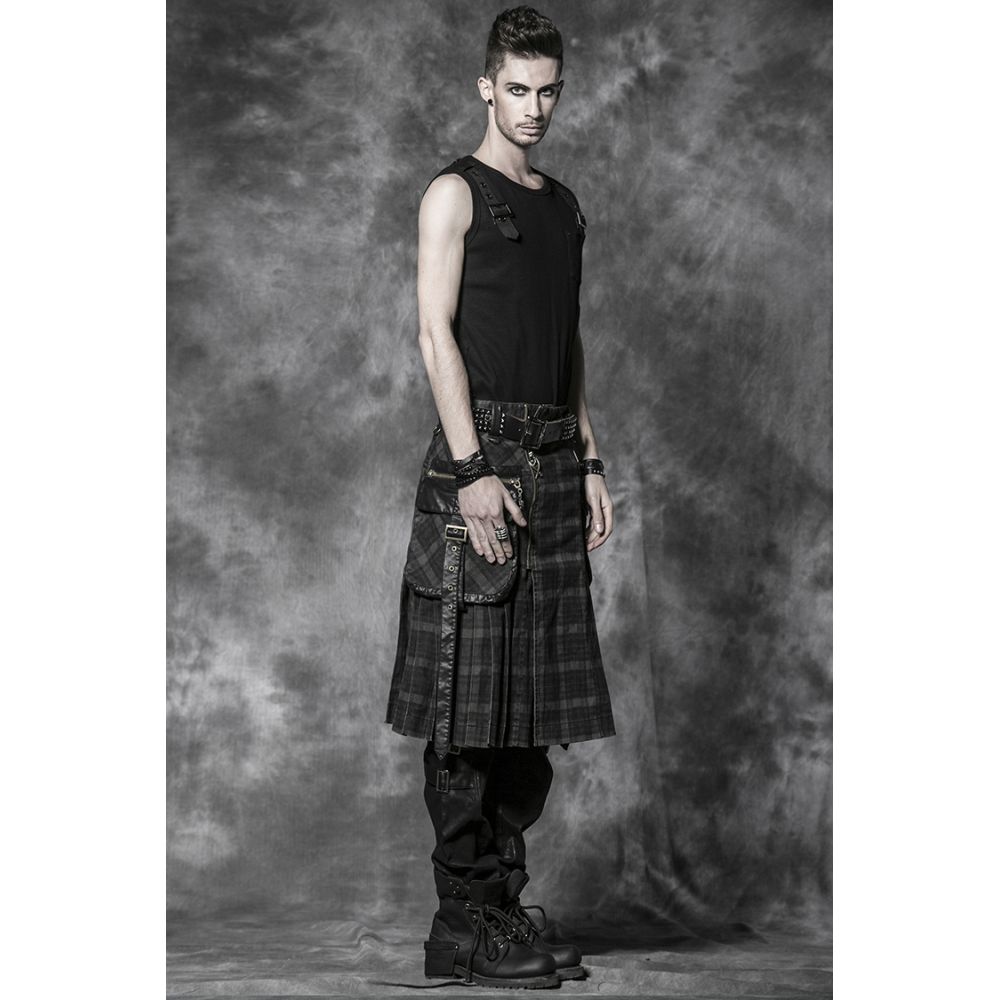 Punk Rave - Berserk Kilt - Grau/Braun